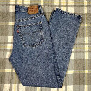 Levi’s 501 Jeans W27 L30 | Button Fly | Faded Straight Leg Distressed Hem